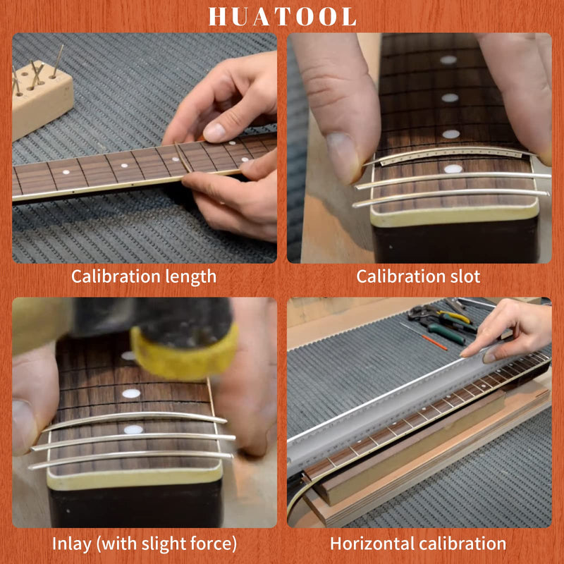 Guitar Fret Wires Stainless Steel 2.4mm 260mm Length Fret Wire Set Guitar Fingerboard Guitar Parts Accessory Replacement, for Bass Electric Guitar Classical Acoustic Guitar, 10pcs Stainless Steel 10PCS 2.4mm