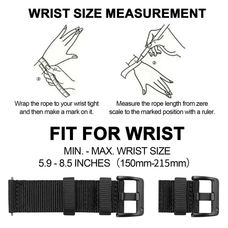 Rugged Nylon Watch Band Compatible with Garmin Instinct 1/2/3/E 45mm Strap | For Garmin Instinct watch band with perforated lightweight, breathable fabric nylon helps air flow and dries quickly 3 Pack: Black+Khaki+Green (Black buckle)