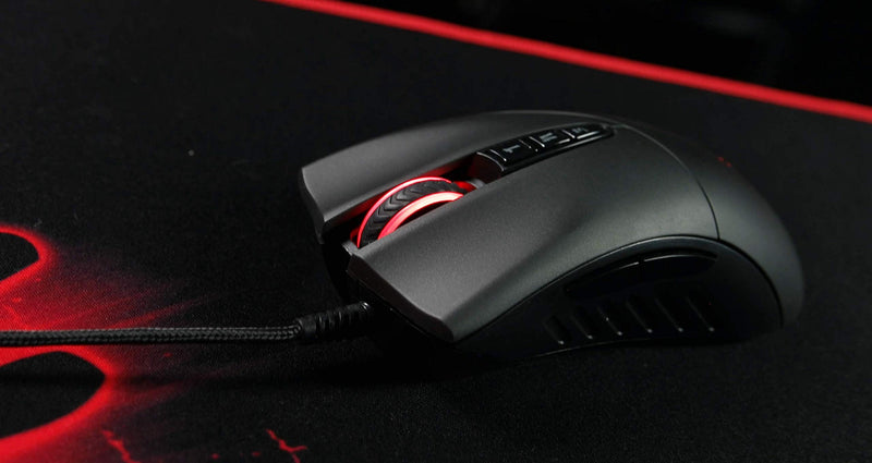 Bloody SP30 Ergonomic Optical Switch Gaming Mouse - Fastest Mouse Switch in Gaming - Enthusiast Grade 3360 Sensor - 8 Programmable Buttons - Non-Slip Rubberized Black - 12,000 DPI