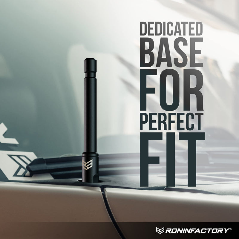 RONIN FACTORY Truck Antenna for Chevy Silverado & GMC Sierra Accessories (2014+) Anti Theft - Carwash Safe Short Replacement Antenna (5 Inch Flexible) 5 Inch TuffLock - 2014+ Chevy/GMC