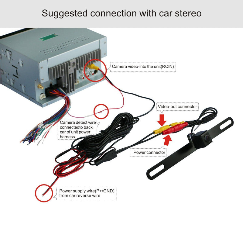 [AUSTRALIA] - ATOTO AC-4486 Waterproof High Definition Hidden/Concealed License Plate Car Rear View Camera 