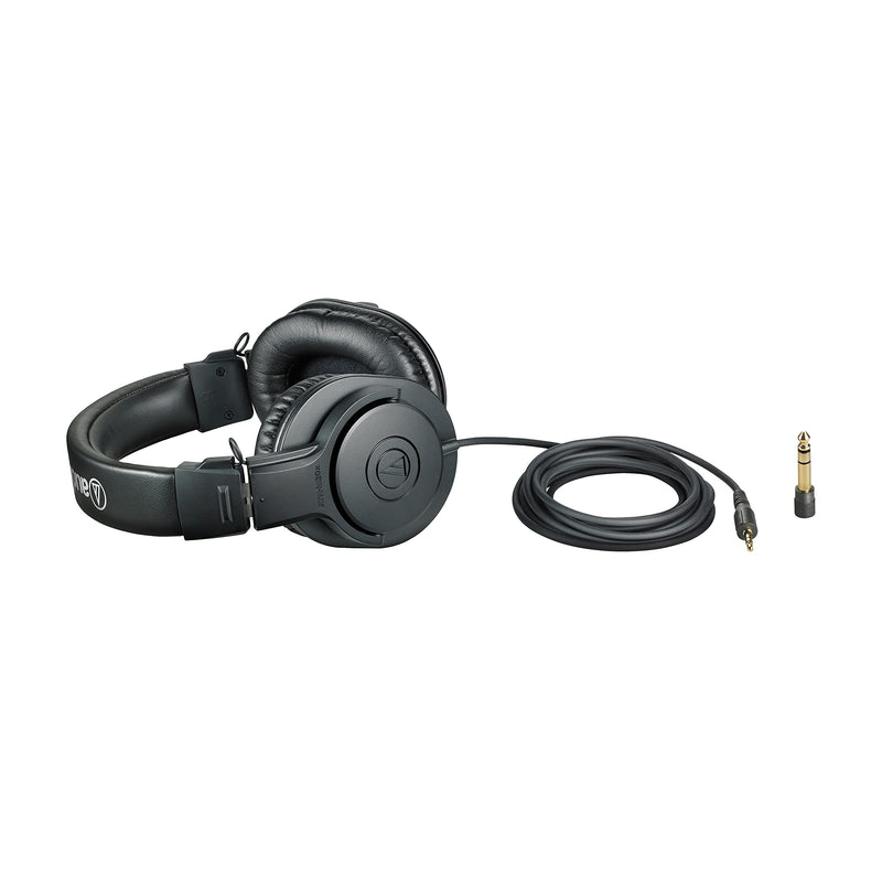 Audio-Technica ATH-M20x Professional Studio Monitor Headphones, Black Wired
