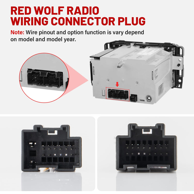 RED WOLF Radio Wiring Harness w/Antenna Adapter Compatible with 2006-2013 GM GMC Sierra Chevy Impala Buick Cadillac Install Aftermarket Stereo CD Player Receiver Wire Cable Adapter