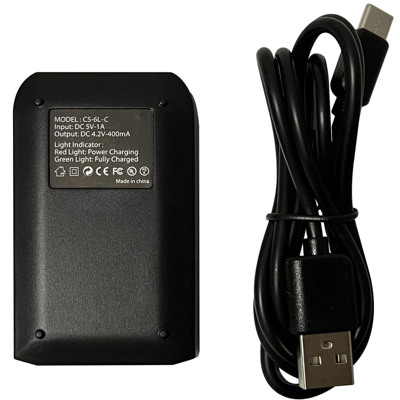 Digital Camera Battery Charger for 3.7V 700mAh NP-6L Rechargeable Lithium Battery (NP-6L Battery Charger)