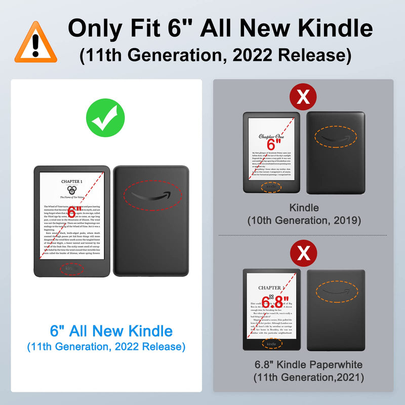 MoKo Case for 6" All-New Kindle (11th Generation-2022 Release), Ultra Clear Soft Flexible Transparent TPU Skin Bumper Back Cover Shell, Clear