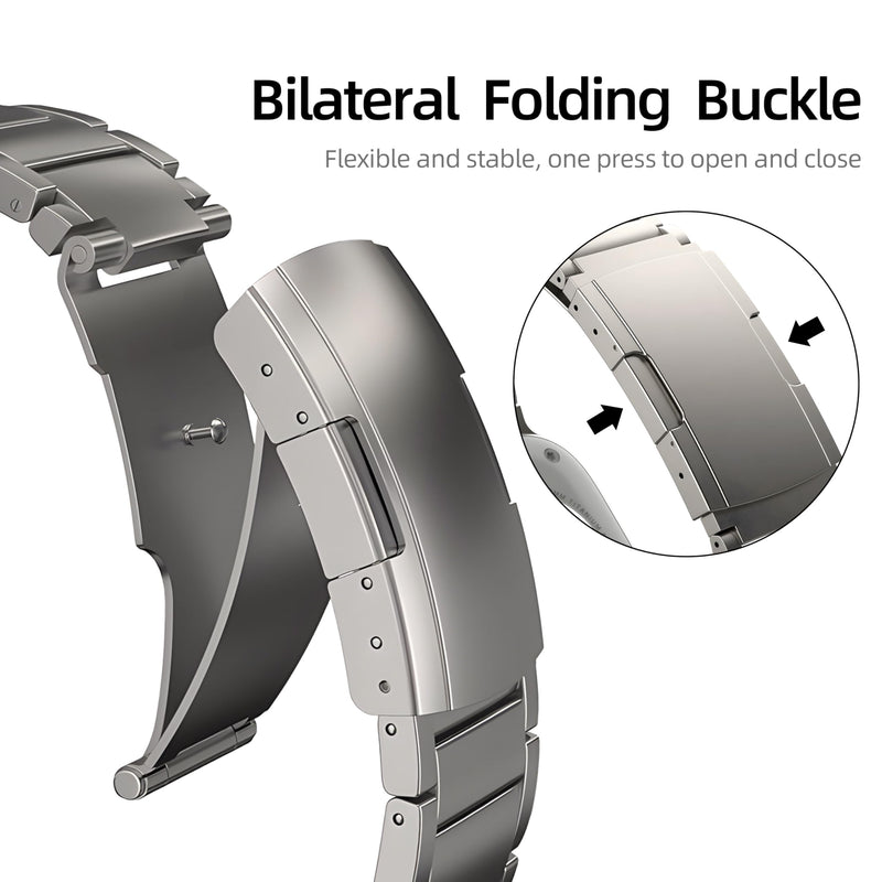 Titanium Band Compatible with Apple Watch Band 49mm 46mm 45mm 44mm 42mm ,Replacement Watch Band with Folding Clasp For iWatch Ultra2 Ultra SE 2 SE Series 10 9 8 7 6 5 4 3 2 1 Man Woman Metal Strap (Titanium, 42mm/44mm/45mm/46mm/49mm) Titanium
