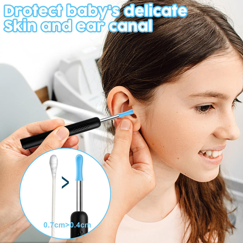 90 Pieces Silicone Ear Cleaner Head for Earwax Remover Ear Spoon Accessories for Ear Wax Removal Hearwax Remover Replacement Tip Interchangeable Tips for Ear Cleaner Smooth Soft EarCleaner Accessories