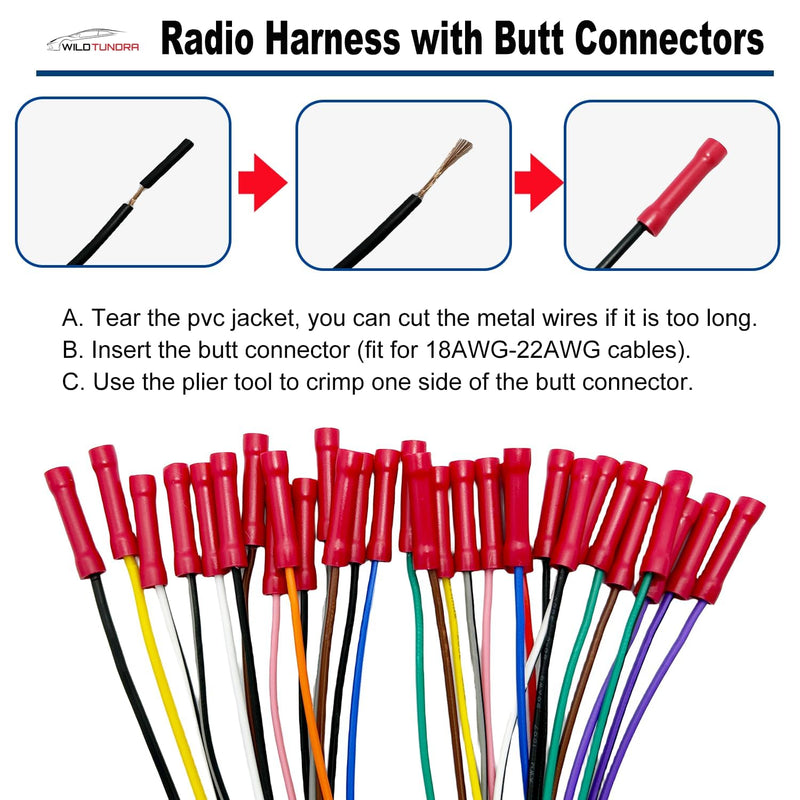 16 Pin Pioneer Wiring Harness Radio Stereo Connector for Aftermarket Radio Wire Harness Replacement for Pioneer DEH AVH AVIC MVH FH SPH Pioneer Stereo Power Plug for AVH-120BT AVH-1500NEX AVH-200EX