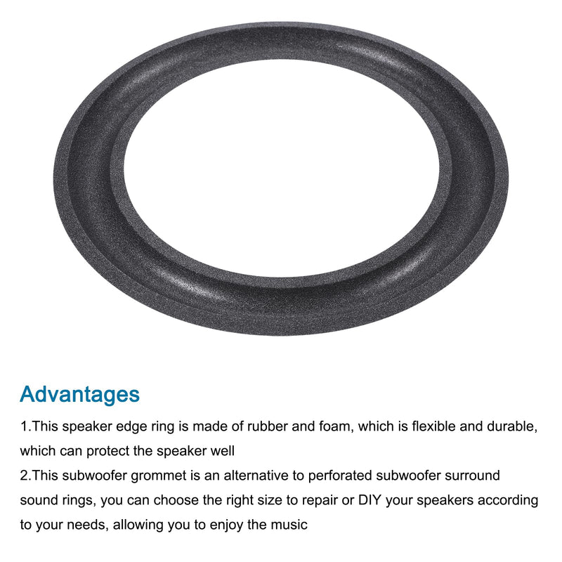 MECCANIXITY Rubber Speaker Foam Edge Surround Rings 5 Inch 85mm x 130mm Perforated Subwoofer Rings Replacement Parts for Speaker Repair or DIY Gray 4 Pcs