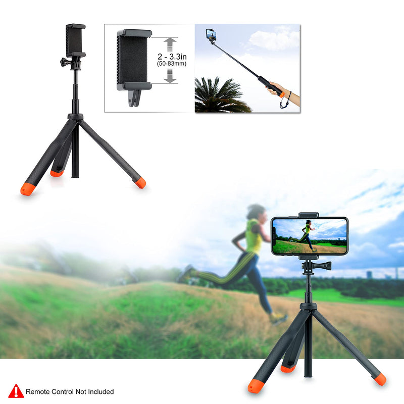 Floating Selfie Stick for GoPro Hero 13 12 11 10 9 8 7 6 5 4 3 Mini Max Fusion Session, SJCAM, AKASO Action Camera, 4 in 1 Underwater Waterproof Pole Monopod Hand Grip Tripod Stand