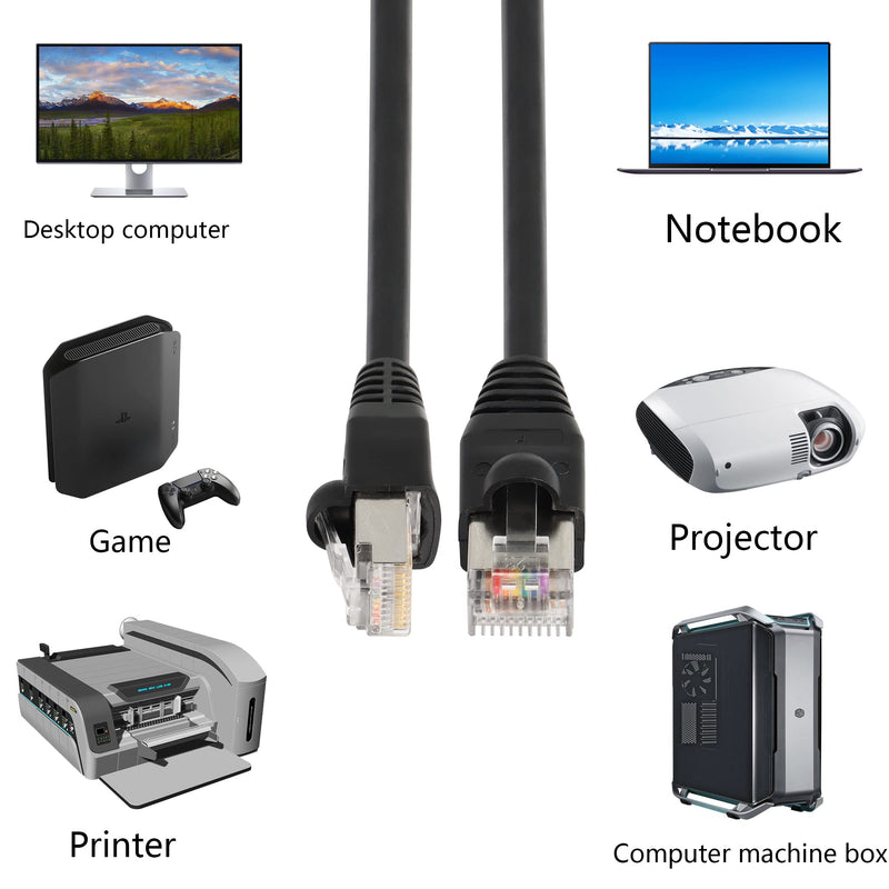 CERRXIAN RJ50 10P10C Male to Male Extension Cable Extender for Router Modem Scanner (5m) 5m