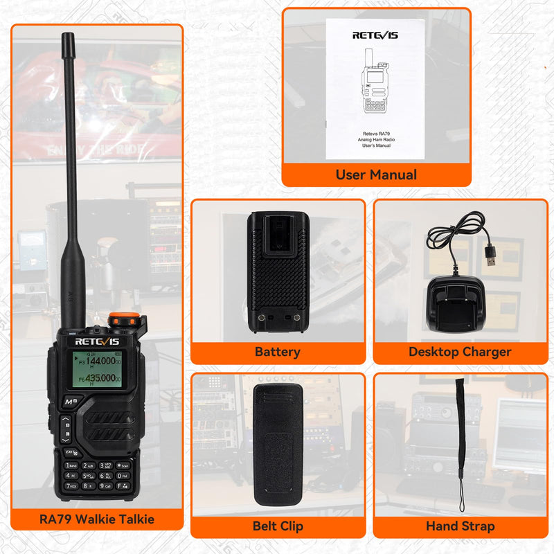 [AUSTRALIA] - Retevis RA79 (Upgrade for UV 5R 3rd) Ham Radio, Dual Band Two Way Radio, Support Chirp, NOAA, Portable Handheld AM/FM Radio, Emergency Walkie Talkies with USB-C Charging for Beginner, Survival 