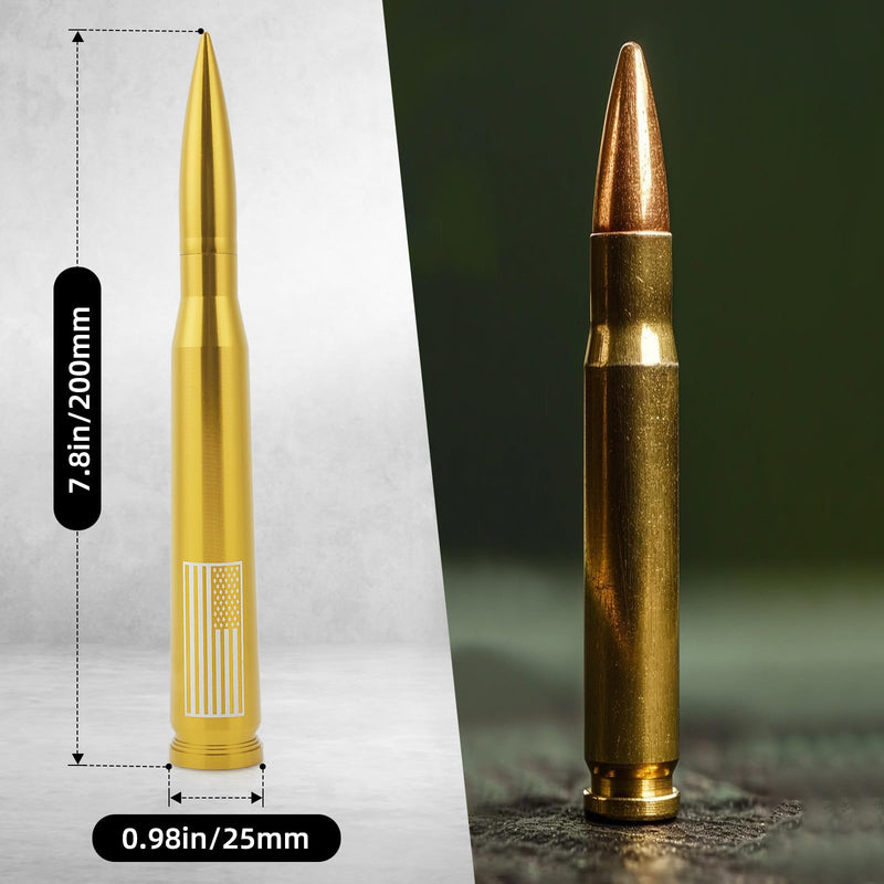[AUSTRALIA] - Xinhongfei Car Bullet Antenna Truck Antenna car Exterior Accessories American Flag for Radio for Truck SUV (7.8gold) 7.8gold 