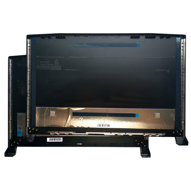 New Replacement Laptop LCD Cover Back Rear with Hinges and Front Bezel Frame for MSI Katana GF66 11UE 11UG MS-1581 MS-1582 11UC 11UD 11SC 307581A222 9S7-158212 9S7-158112 Black