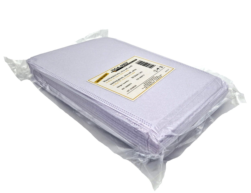 White Disposable Washcloth – Ultrasoft Molton Original Tiga-Med Quality, Pack of 100