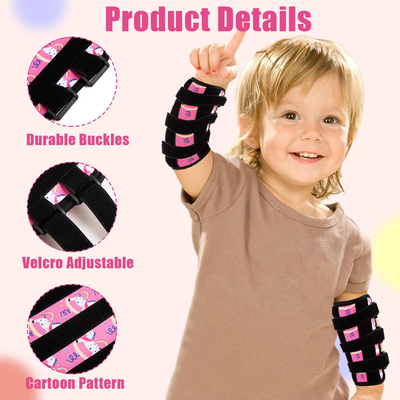 2 Pcs Thumb Sucking Deterrent, Pink Lamb Elbow Thumb Guard for Thumb Sucking, Nail Biting Treatment for Kids Prevention Anti Nose Picking for Boys Girls Finger Sucking Preven