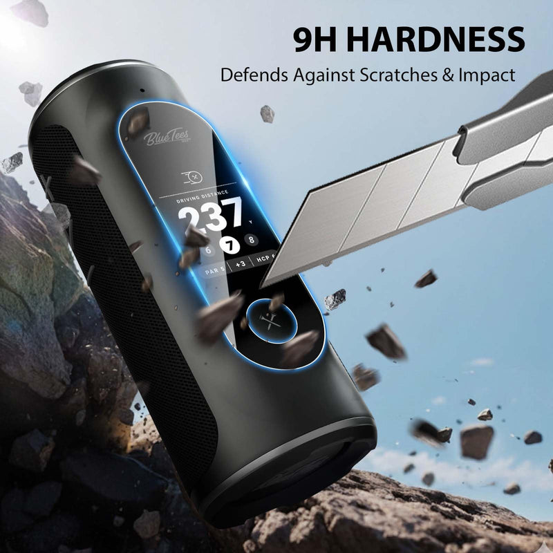 Karltys 2-Pack Screen Protector for Blue Tees Golf Player+ GPS Speaker — Tempered Glass, HD Clear, Anti-Scratch Screen Protector for Golf GPS speaker Accessories