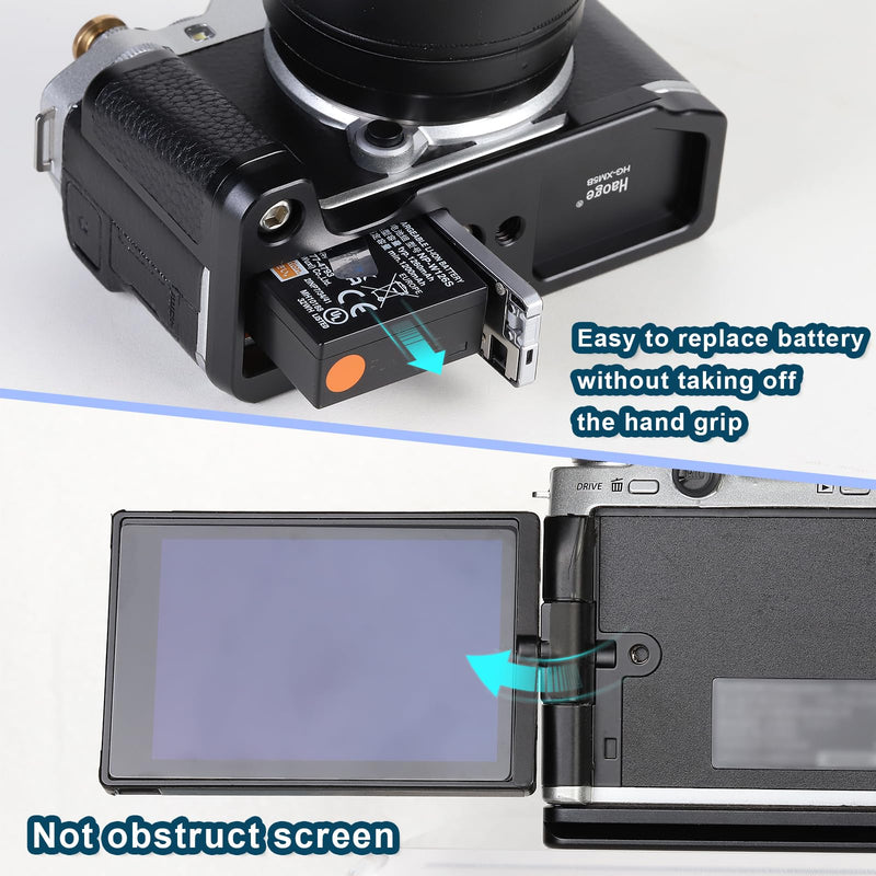 [AUSTRALIA] - Haoge XM5 Camera Bracket Holder Hand Grip for Fujifilm X-M5 Camera Body L-Shape Grip fit Arca Swiss Kirk RRS Benro Quick Release Plate HG-XM5B 