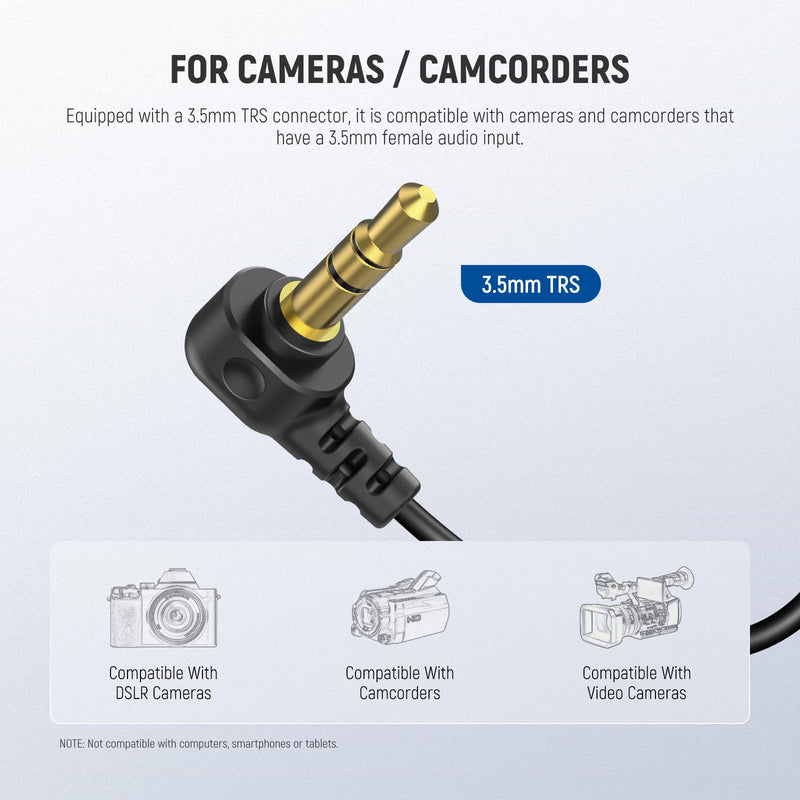 [AUSTRALIA] - NEEWER Mini Lavalier Microphone (2 Pack), 6.6ft/2m Clip On Wired Condenser Lapel Mic with 3.5mm TRS Plug, Compatible with DJI Mic 2, Rode Wireless Go II, NEEWER CM28 CM31 Camera, LM5 