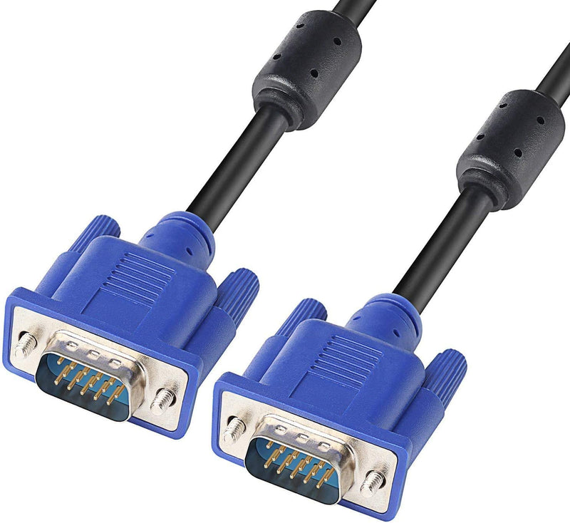 PASOW VGA to VGA Monitor Cable HD15 Male to Male for TV Computer Projector (5 Feet) 5 Feet