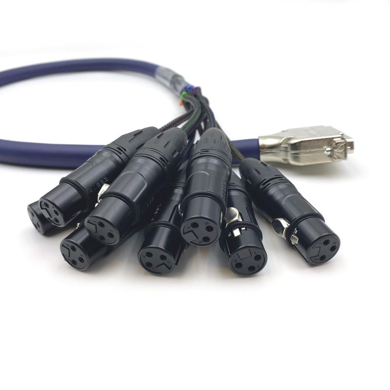 6.56ft DB25 to XLR Female Snake Cable, DB25 Male to 8 Channel XLR 3Pin Female Balanced Snake Cable D-Sub SnakeCable Patch Bay Interface Modular Wire 2Meter 6.56ft
