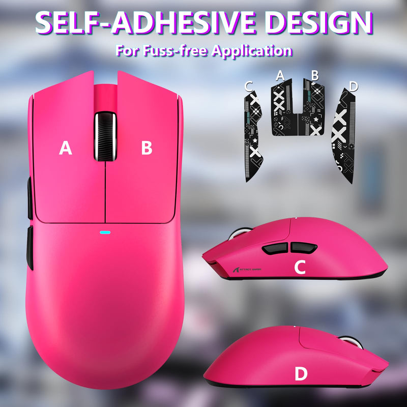 [AUSTRALIA] - MAMBASNAKE Attack Shark X11SE Lightweight Wireless Gaming Mouse, Tri-Mode 2.4G/USB-C Wired/BT, 22K DPI, PAW3311 Optical Sensor, 59g, 5 Programmable Buttons, 300mAh Battery for PC/Mac((Berry-Griptape) Berry Red-Griptape 