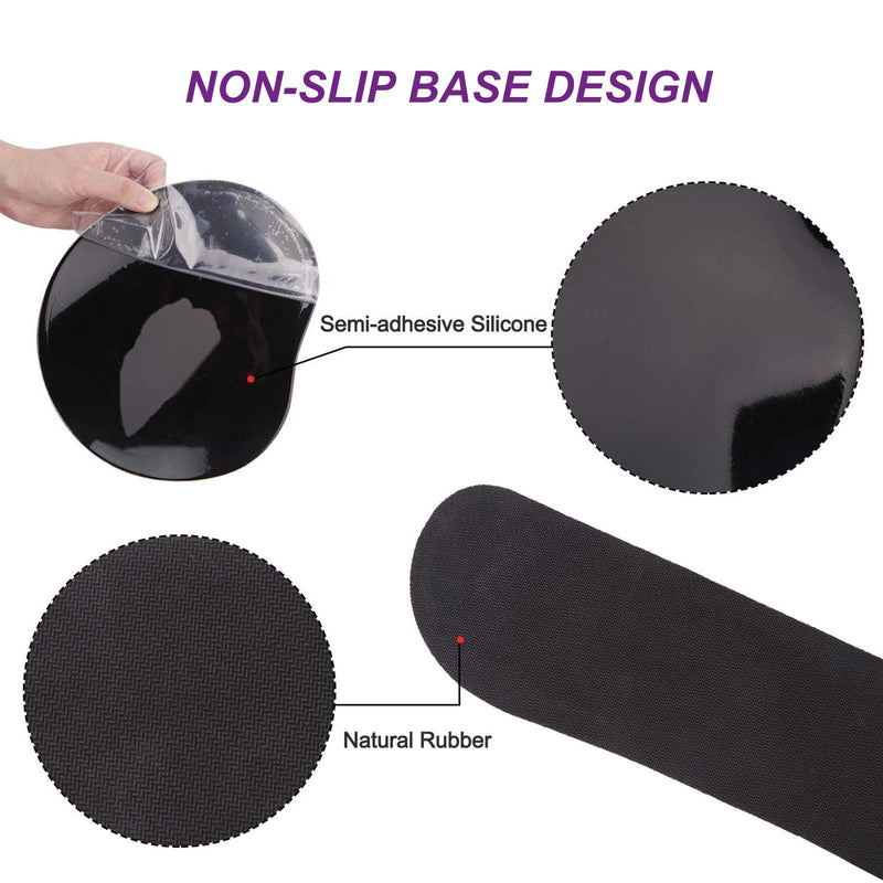 ArtSo Upgraded Wrist Rest Support for Mouse Pad & Keyboard, Ergonomic Gel Mousepad Non-Slip Rubber Base Home ,Office Pain Relief, Easy Typing Cushion Neoprene, Soft Memory Foam, Purple Heart butterfly