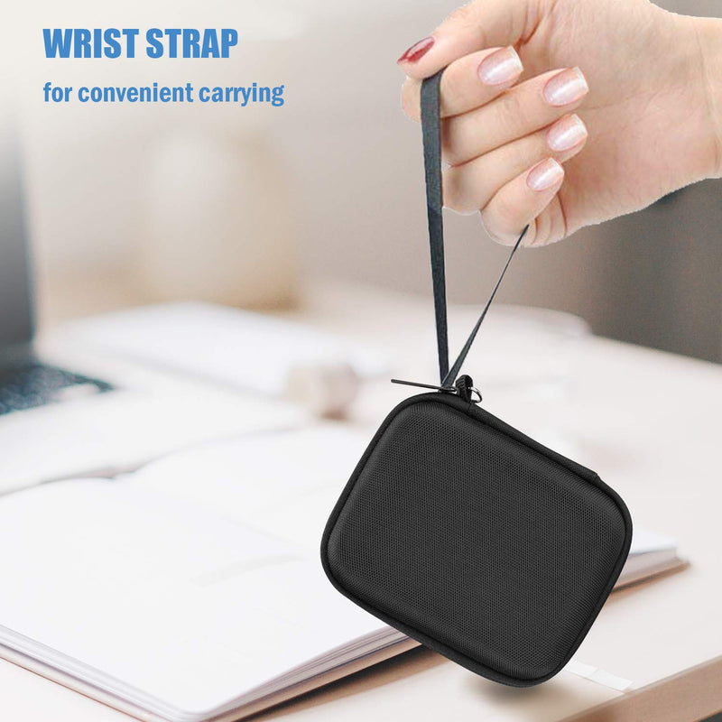 ProCase Hard Carrying Case Compatible for Samsung T7/ T7 Touch Portable SSD with 2 Cable Ties, Shockproof Travel Organizer for T7/ T7 Touch 500GB 1TB 2TB USB 3.2 External Solid State Drives -Black Black