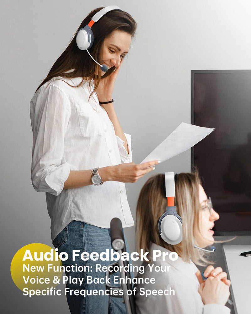 Auditory Feedback Wireless Headphones PRO, Brain Training Toolkit, New Function: Voice Feedback and Recording, Enhanced Speech, Language, Memory, Attention, Help with Autism ADHD Pro VOXii Pro