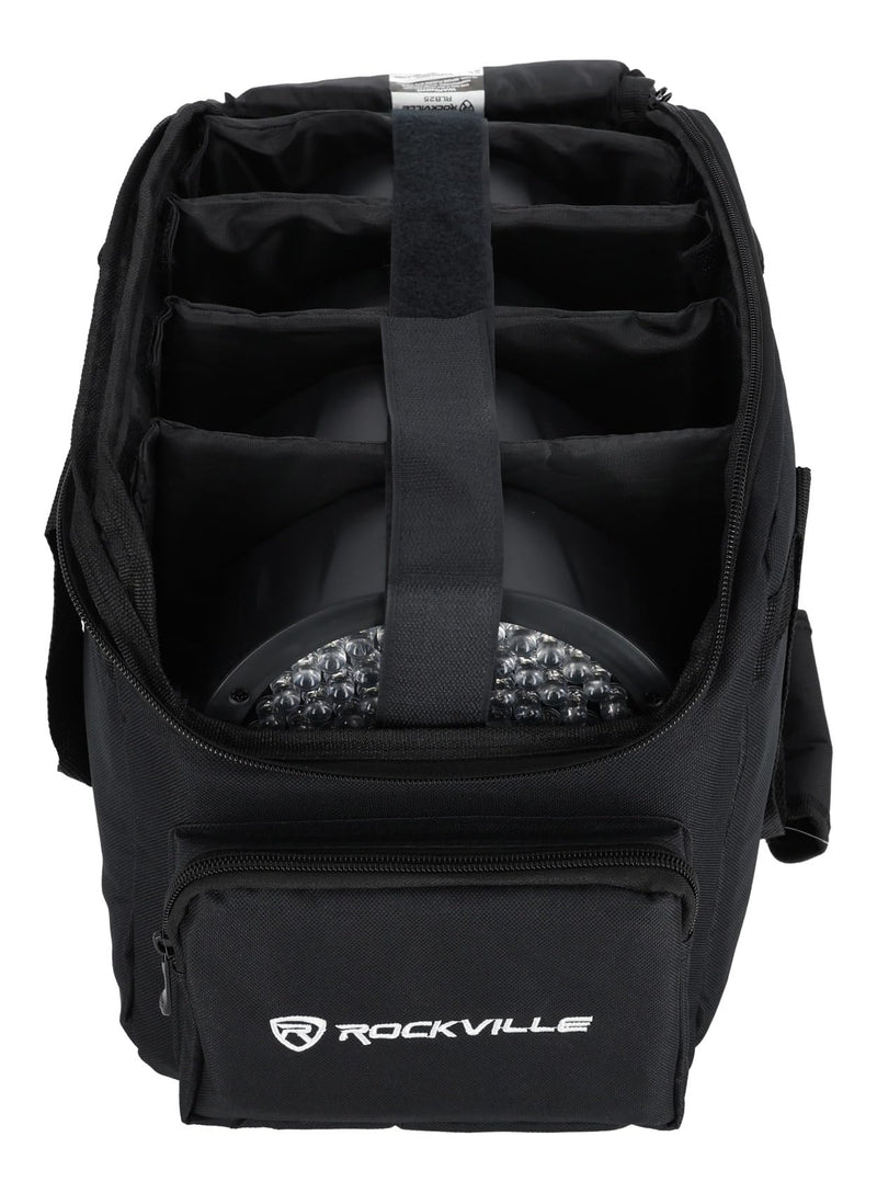Rockville RLB25 Lighting Bag for (4) Par Lights SlimPAR 64 or RGBA + Controller