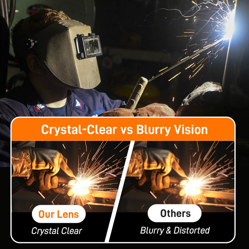 [AUSTRALIA] - 55 Pack 2 x4.25 inches Clear Welding Lenses, 0.04" Thick Replacement 2x4 Welding Lens, Welding Hood Clear Lenses for Most Standard Size Helmets 