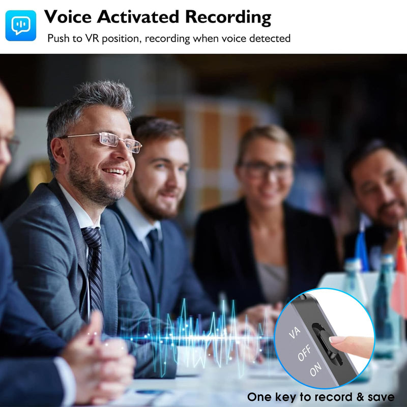 [AUSTRALIA] - 64GB Magnetic Digital Voice Recorder - 40 Hours Continuous Recording Device Voice Activated Recorder with AI-Intelligent Triple Noise Reduction - Audio Recorder Device for Lectures Meetings Interviews 64GB 
