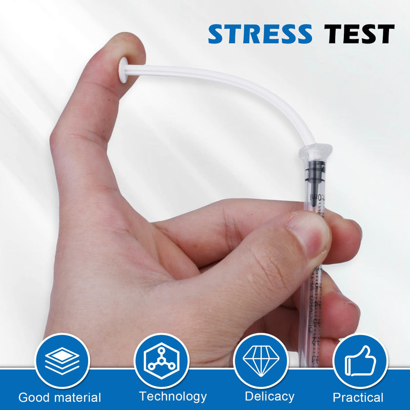 SPORWAY Pack of 100 Sterile Syringes, 1 ml Plastic Syringe with Needles with Caps, Colostrum Syringe 1 ml Dosing Syringe for Refilling and Measuring Liquids, Pet Feeding (White) White
