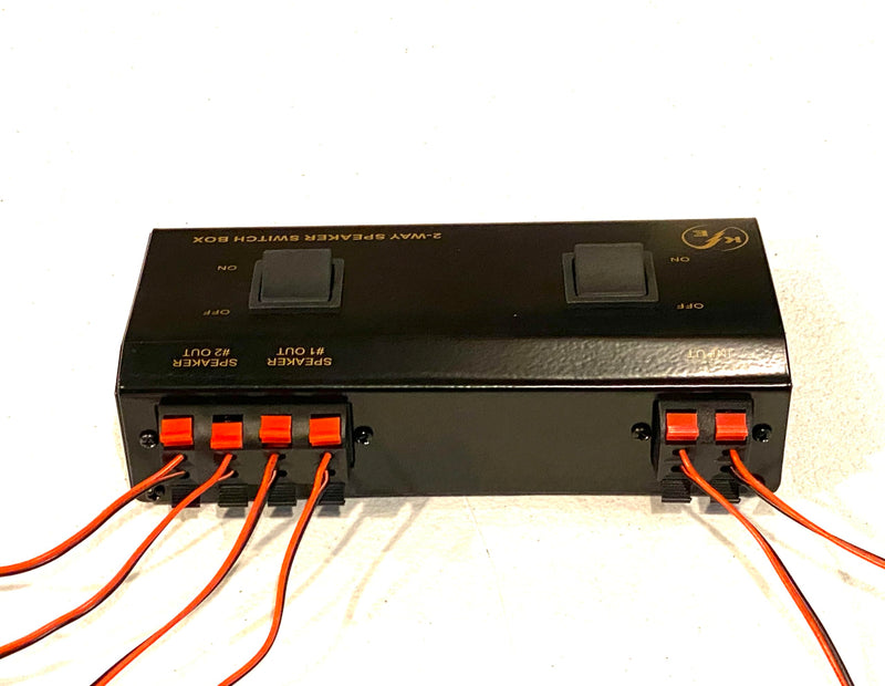 A/B A+B Switch 1 in - 2 Out 2 Way Stereo Receiver Speaker Set Selector