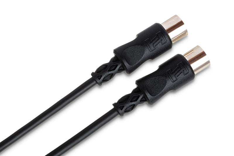 Hosa MID-305BK 5-Pin DIN to 5-Pin DIN MIDI Cable, 5 Feet (Pack of 2) 1 Count (Pack of 2)