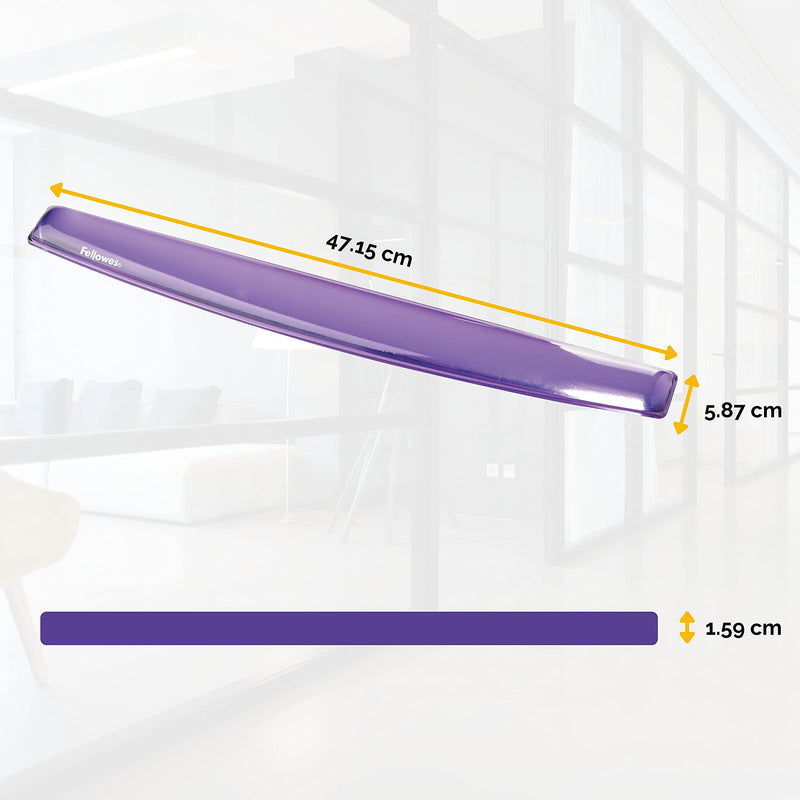 Fellowes Gel Crystals Wrist Rest, Purple (91437)