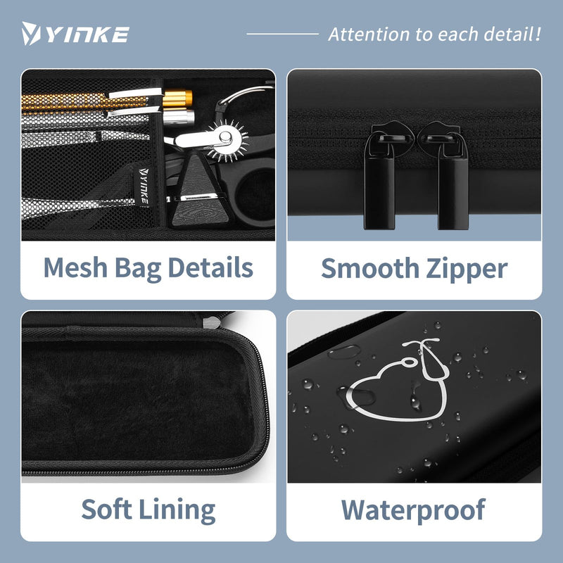 Yinke Stethoscope Bag for 9M Littmann/MDF/ADC Stethoscope Nurse Accessory for Emergency Paramedics Small and Portable Shockproof for Travel Fits Medical Scissors Reflex Hammer Pen Light Black Optimization