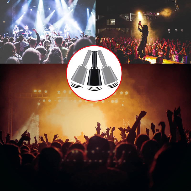 [AUSTRALIA] - 8’’ Steel Cow Bell with Handle, Noise Maker Cowbell, Cheering Loud Hand Call Bell for Sport Events Football Soccer Hockey Baseball Basketball Games Party Concert Graduations School Wedding Farm Ranch 8inch-black 