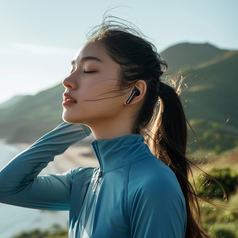 HAYLOU Mori Pro ANC Earbuds, Bluetooth Wireless Earbuds, 28H Playtime, IPX4 | 43dB Adaptive ANC, 10mm Drivers, 6 AI ENC Mics, Touch Control, In-Ear Ear Buds Design, App EQ Customization Black