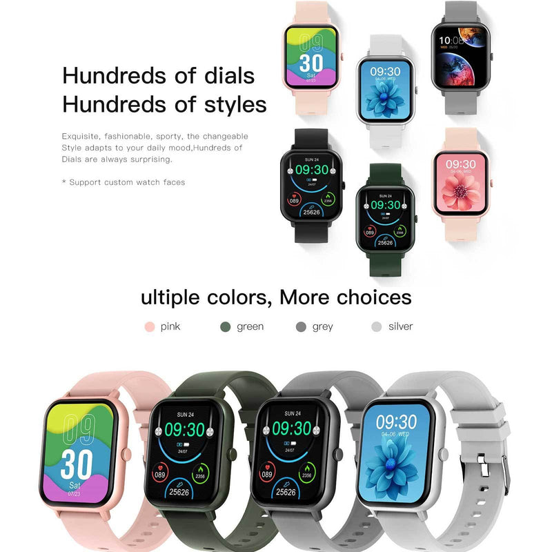 findtime 1.83" Smart Watch Answer/Make Calls, Full Touch Screen Bluetooth Smartwatch with AI Control 100+ Sports Mode GPS Fitness Tracker for Android iOS Phones Black Pink