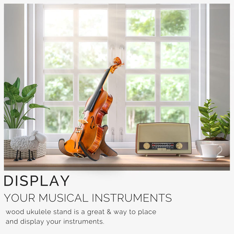 [AUSTRALIA] - Ukulele Stand 2 Pack Portable Stand for Ukulele .Mandolins .Violins (black walnut 2 Pack) black walnut 2 Pack 
