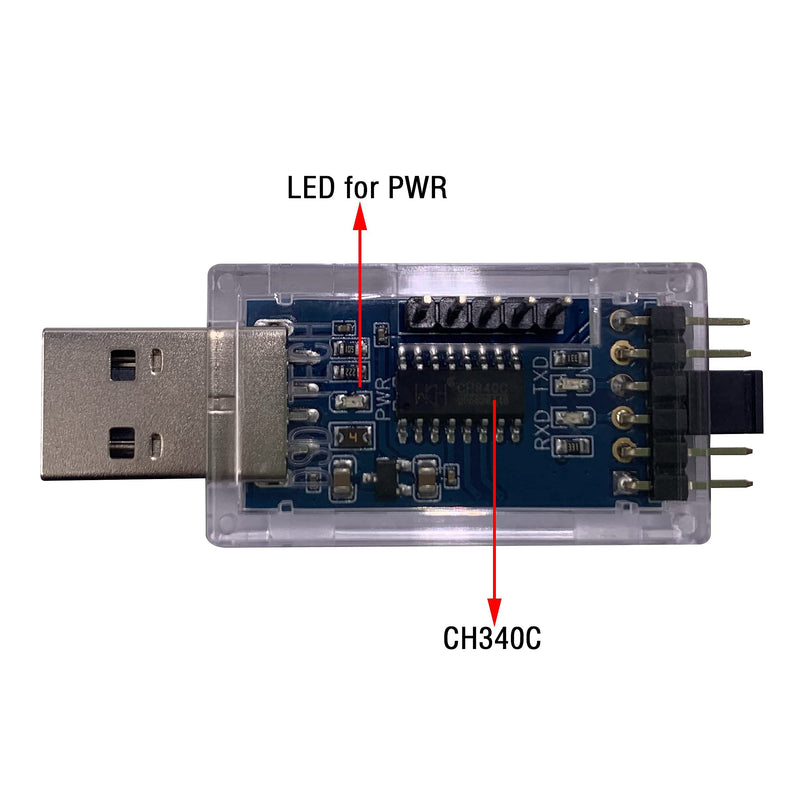 DSD TECH SH-U07B USB to TTL Adatper with CH340C Chip (2PCS)
