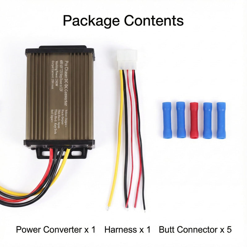 [AUSTRALIA] - Pro Chaser DC-DC 72V 60V 48V Volt Voltage to 12V Step Down Voltage Reducer Regulator 180W 15A for Scooters & Bicycles Golf cart (20A 240W) 20A 240W 