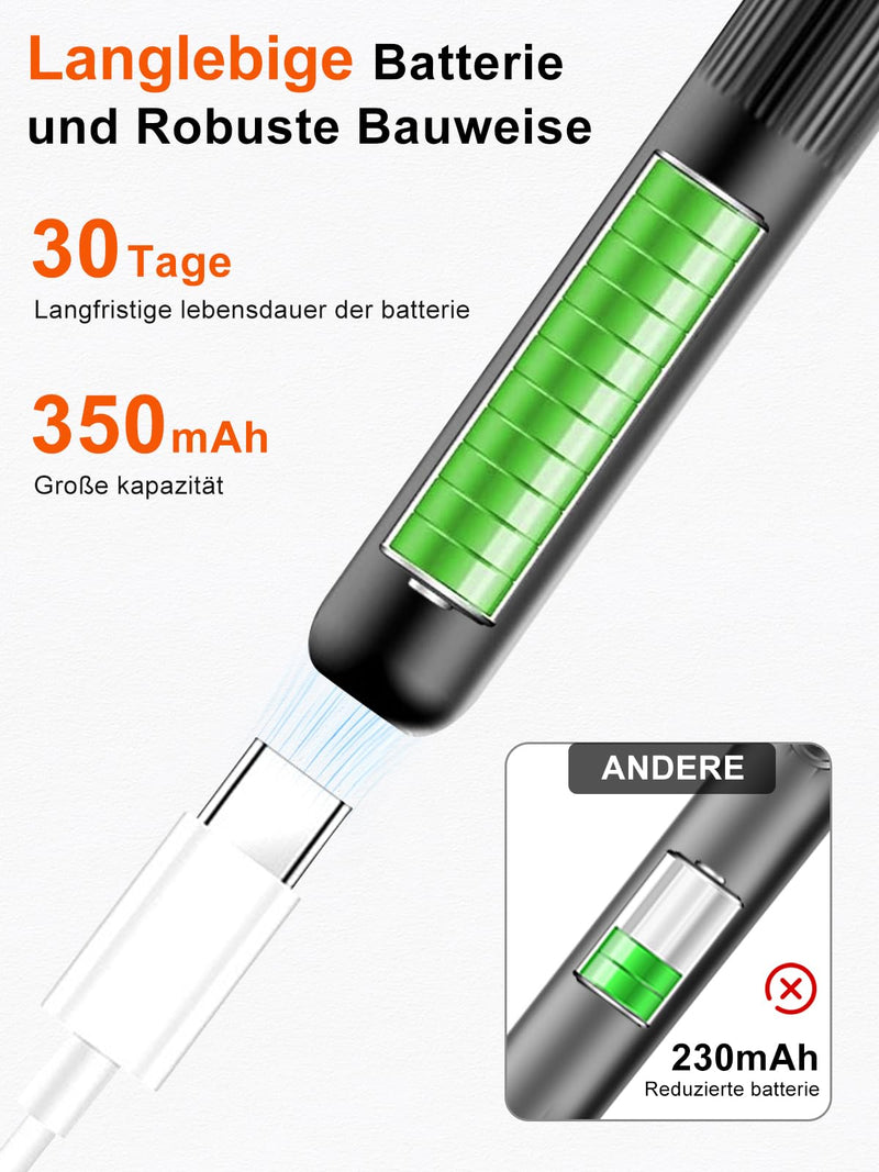 Earwax Remover, PARPAT Ear Cleaner Otoscope with 1080P HD Camera, IP67 Waterproof Ear Mirror 360° Wide Angle 6 LEDs Otoscope with Light, Earwax Removal Kit for iPhone, iPad, Android S16