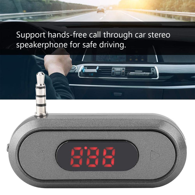 [AUSTRALIA] - ASHATA 3.5MM Audio Head Mobile Phone/Pad/MP3/MP4/MP5/Tablet FM Transmitter Built in 300mAh Battery Car Radio Transmitter 