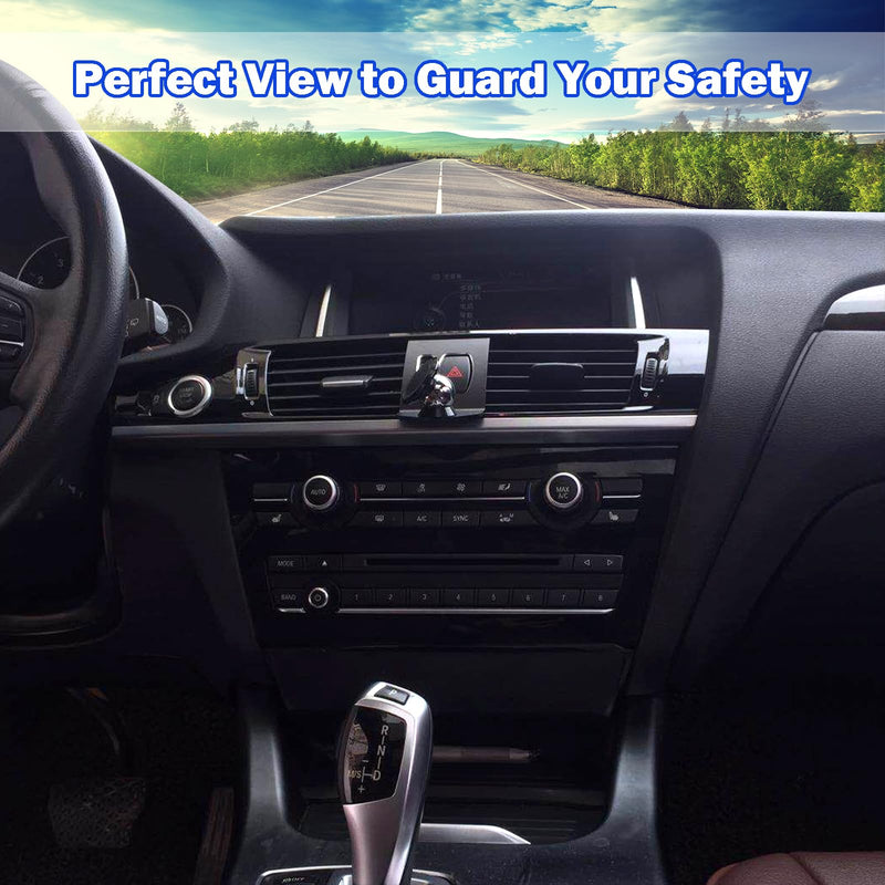 360-Degree Rotary Cell Phone Holder Mobile Phone Mount Black(Magnet) Compatible with BMW X3 X4 F25 F26 2010-2016 (Black)