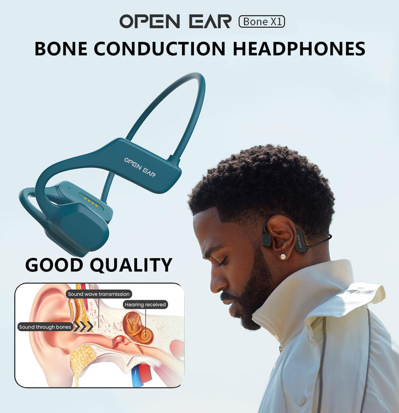 Running Wireless Waterproof Bone Conducting Conduction Headphones Bluetooth Bone Conduction Earbuds Earphones Headset Waterproof Open Ear Earbuds Headphones Wireless Bluetooth Beige
