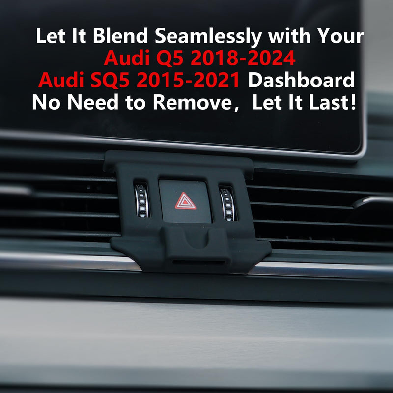 CLEC for Audi Q5 2018-2025 Magnetic Wireless Car Charger Phone Holder Mount Custom Fit for Q5 2018-2025 15W Fast Charging Car Phone Holder Wireless Charger