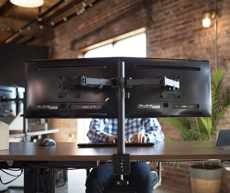 VIVO 2 Quick Attach VESA Adapters Designed for Dell Monitors S2218, S2318, S2319, S2418, S2419H, S2718, S2719, SE2419H, and More with Dual Monitor Desk Mount for 13 to 27 inch Screens
