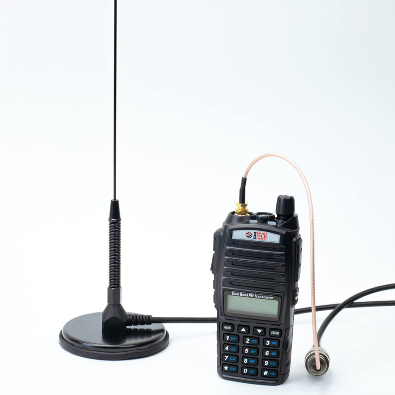 [AUSTRALIA] - Authentic Genuine Nagoya UT-72G Super Loading Coil 19-Inch Magnetic Mount (Heavy Duty) GMRS (462MHz) Antenna PL-259, Includes Additional SMA Male & Female Adaptors for GMRS Handheld Radios 